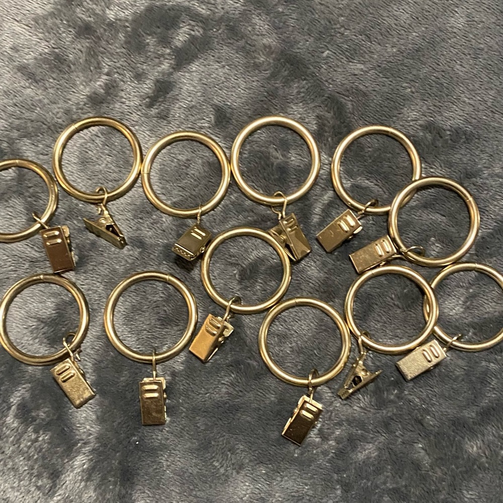 Gold Keychain Rings with Clips